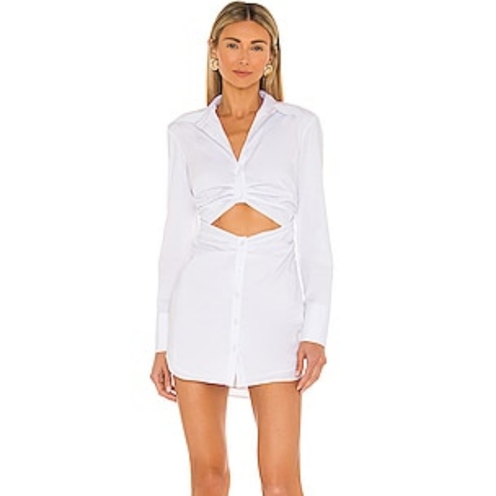 L'Academie cut out front LS Damani mini Dress
